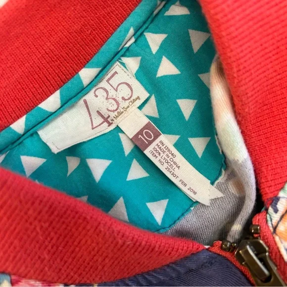 Matilda Jane Cabin Night Bomber Jacket Mixed Print Size 10 - Picture 4 of 4